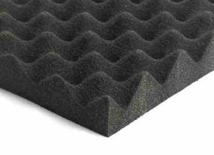 Schiuma acustica in poliuretano 200x100cm 40mm ondulata