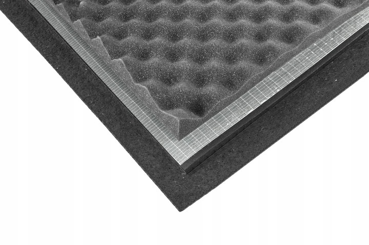 Schiuma acustica in poliuretano 200x100cm 40mm ondulata