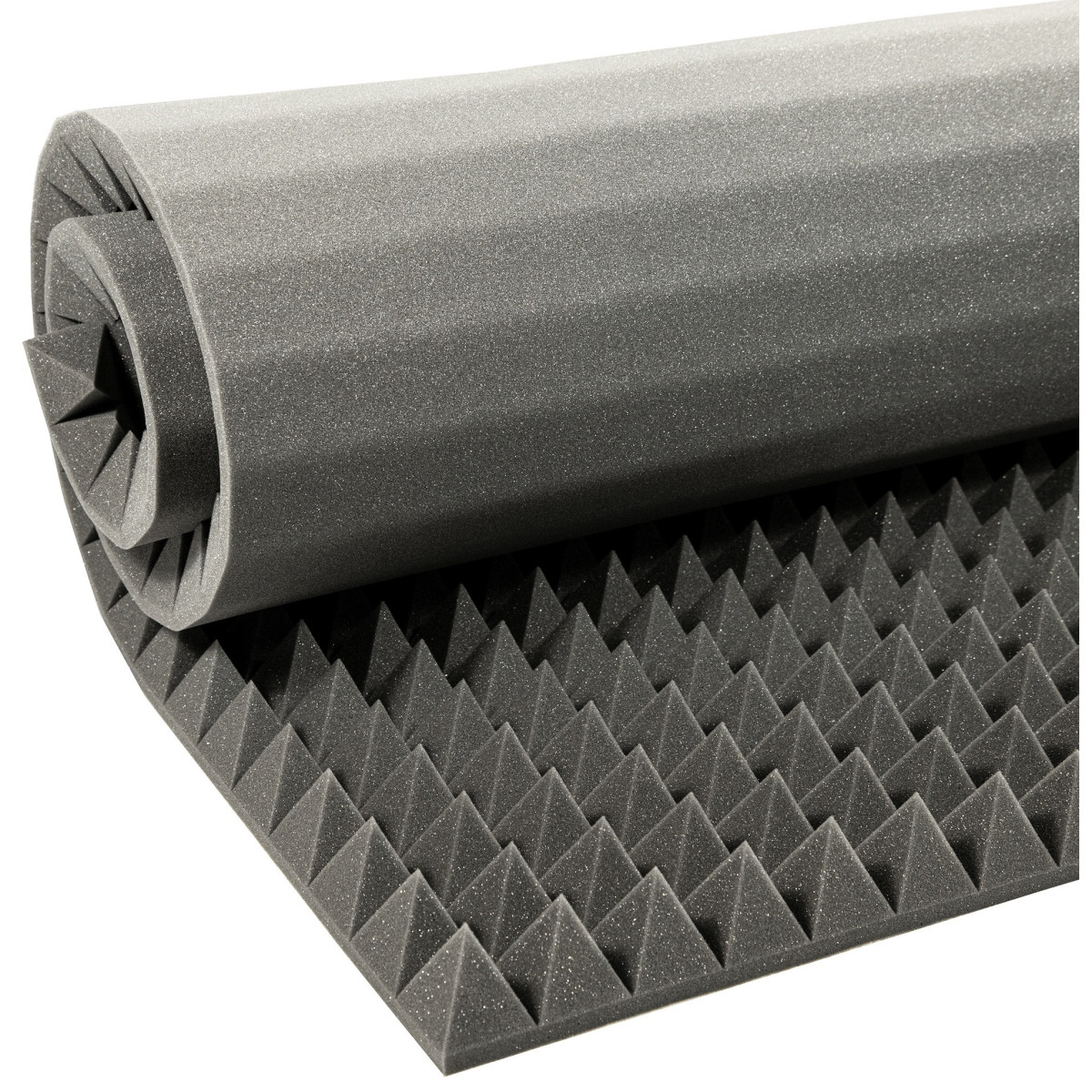 schiuma acustica fonoassorbente PIRAMIDE 60mm 200x100cm senza colla ignifuga