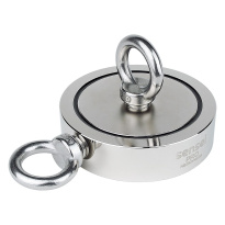 Neodymový magnet obojstranný 500 kg N52, závit 2×M10 - magnet na lov