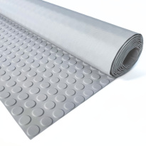 Gumová podlahová doska TPE s protišmykovým vzorom, hrúbka 3 mm, šírka 100 cm, 0,5 m² – sivá