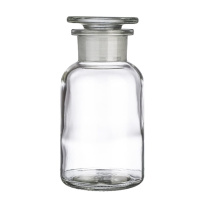 Sklenená fľaša s korkovou zátkou 250 ml, široké hrdlo, brúsený uzáver