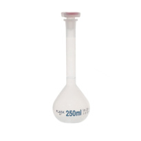 Odměrná banka z PP se skleněnou zátkou 19/26, třída B – 250 ml, ISO 384