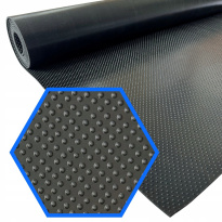 Gumová protišmyková podlahová rohož SBR, hrúbka 4 mm, šírka 120 cm, 0,6 m²