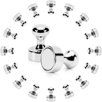 Neodymové magnety na tabuľu a chladničku 12×16 mm, strieborné – 16 ks
