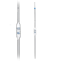 Jednorázová pipeta, 50 ml, třída A, modrá stupnice, s certifikátem – DIN ISO 648