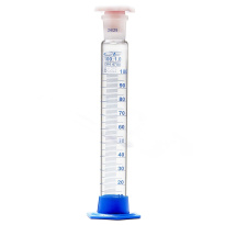 Odměrný válec skleněný s korkem PP a základnou PP, 250 ml, třída B