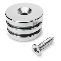 Neodymový magnet prstencový s otvorom na skrutku 25×4 mm – 3 ks