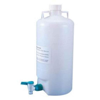Fľaša na destilovanú vodu 2000 ml, vysoká, s výpustným kohútikom - polypropylén (PP)