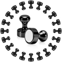 Neodymové magnety na tabuľu, chladničku 12×16 mm, čierne – 20 ks