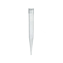 Špičky k pipetám VITLAB, 0,5–20 µl, PP, bílé – 1000 ks, nesterilní, autoklávovatelné do 121 °C