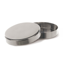 Petriho miska metalová 90 x 20 mm - nerezová oceľ, laboratórna miska