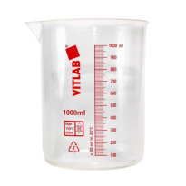 Laboratórna kadička PMP 1000 ml, červená stupnica - VITLAB