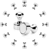 Neodymové magnety na tabuľu, chladničku 12×16 mm, strieborné – 12 ks