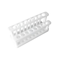 Dvojřadý stojan na zkumavky z PP, 7 míst 21,5 mm a 8 míst 17,5 mm, s kolíky – laboratorní
