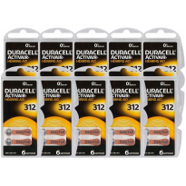 60 db Duracell DA312/6C hallókészülék elem