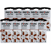 60 db Rayovac 312/PR41 típusú hallókészülék elem