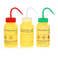 Tryska s potlačí Ethanol, 250 ml, žlutá, široké hrdlo GL40 – PE-LD, ADR