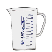 Kadička PP 250 ml s uchom, modrá stupnica