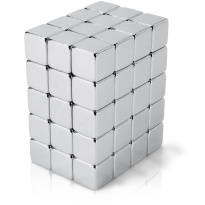 Neodýmový magnet kocka 5x5x5 mm, trieda N45 – sada 60 ks