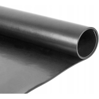 Gumová podložka SBR čierna hladká, šírka 1200 mm, hrúbka 1–6 mm