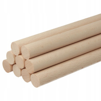 Holzstab 30cm 16mm Natur-Buche-Holz