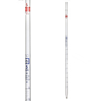 Vícedimenzionální pipeta, 5 ml (0,05 ml), třída AS, modrá stupnice, s certifikátem