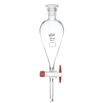 Kónický separační trychtýř Squibb, 2000 ml, brus 29/32, PTFE kohout, borosilikátové sklo (BORO 3.3)