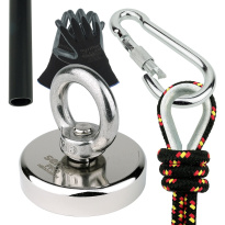 Sada na magnetický rybolov s neodymovým magnetom 110 kg, N52, lano 25 m