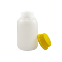 Láhev HDPE 250 ml se žlutým uzávěrem s pojistkou