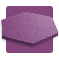 Pannello acustico esagonale viola 50x50 cm spessore 3cm esagono