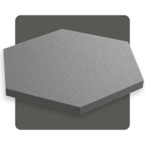 Pannello acustico esagonale grigio 50x50 cm spessore 3 cm esagono
