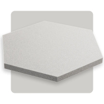 Pannello acustico esagonale grigio chiaro 50x50 cm spessore 3 cm esagono