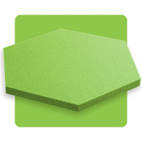 Pannello acustico esagonale verde chiaro 50x50 cm spessore 3cm esagono