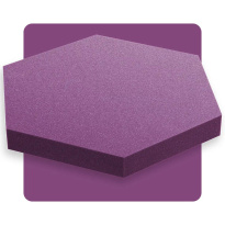 Pannello acustico esagonale viola 50x50 cm spessore 5 cm esagono