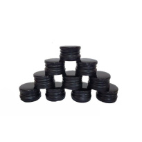 Bouchon en aluminium à visser 28/18 mm 50 pcs noir