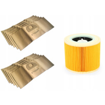 Kärcher papieren stofzuigerzakken voor WD3 200 MV3 10 stuks + 1 filter