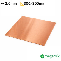 Lamina di rame 300x300x2,0 mm