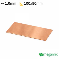 Tabla de cupru 100x50x1,0 mm