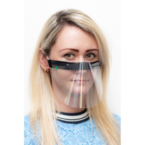 Beschermhoes voor het gezicht transparant masker neus mond 21x12cm universeel