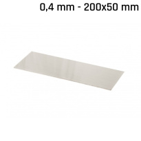 Plech alpaka (nové stříbro) 200x50x0,4mm