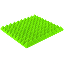Pannello acustico verde chiaro PIRAMIDE 50x50 cm spessore 5cm