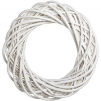 Witte geweven krans diameter 35 cm