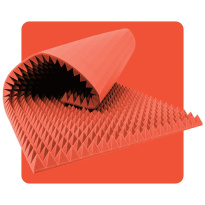 Pannello acustico schiuma Piramide 200×100 cm 6 cm melone