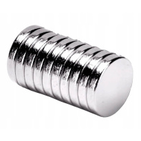 Silný neodymový magnet cylindrický 10x1mm 10ks