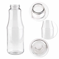 Sklenená fľaša 1000ml 24cm SOK s uzáverom