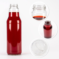 Sklenená fľaša 750ml 25cm SOK s uzáverom