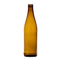 Sklenená fľaša na pivo 500ml 23cm hnedá D2