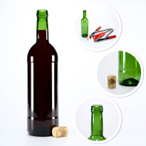 Sklenená fľaša na víno 750ml 29cm zelená