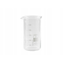 Skleněná kádinka 600ml 80x150mm vysoká